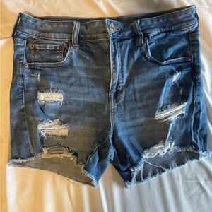American Eagle Outfitters Ripped Blue Jean Shorts
